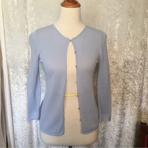 Sigrid Olsen sport Light BLUE Sweater 53% cotton Size Small
